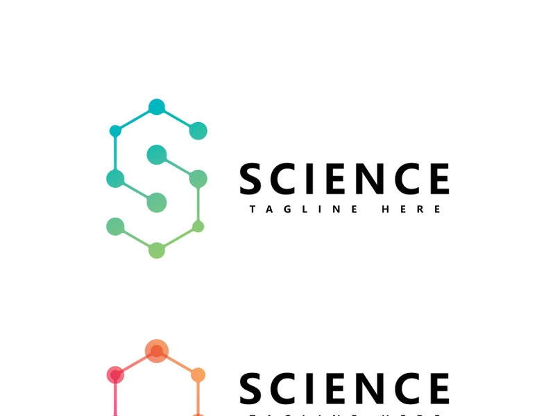 Molecule logo icon template for  science brand identity.