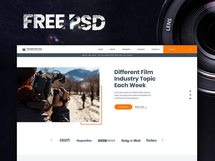 The Greatest Film PSD Freebie