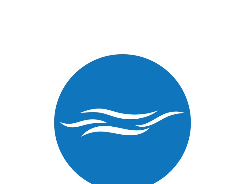 Ocean water wave wave logo design.