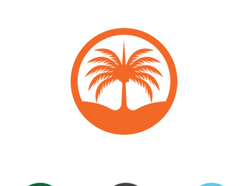 Date palm tree vector logo preview picture