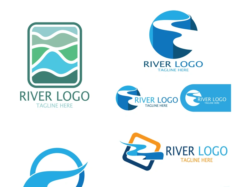 River Logo vector icon illustration design template