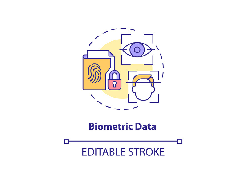 Biometric data concept icon
