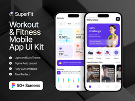 SuperFit - Workout & Fitness Mobile App UI Kit preview picture