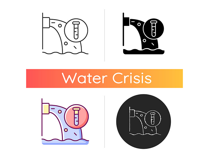 Water pollution control icon