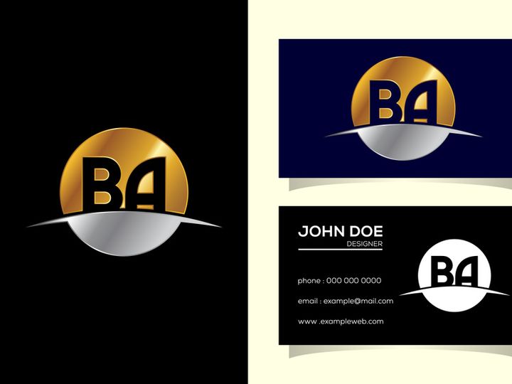 Initial Letter B A Logo Design Vector. Graphic Alphabet Symbol For Corporate Business Identity