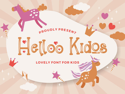 Helloo Kidos - Playful Display Font