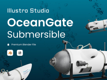 Ocean Gate Submersible 3D Object preview picture