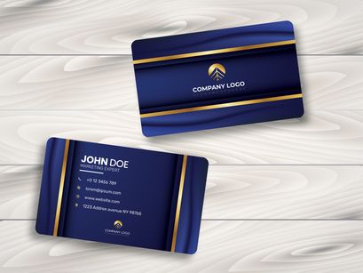 Luxury Blue Business Card Template