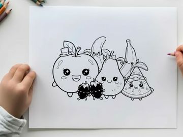 Cute wine grapes characters celebrating vector illustration preview picture