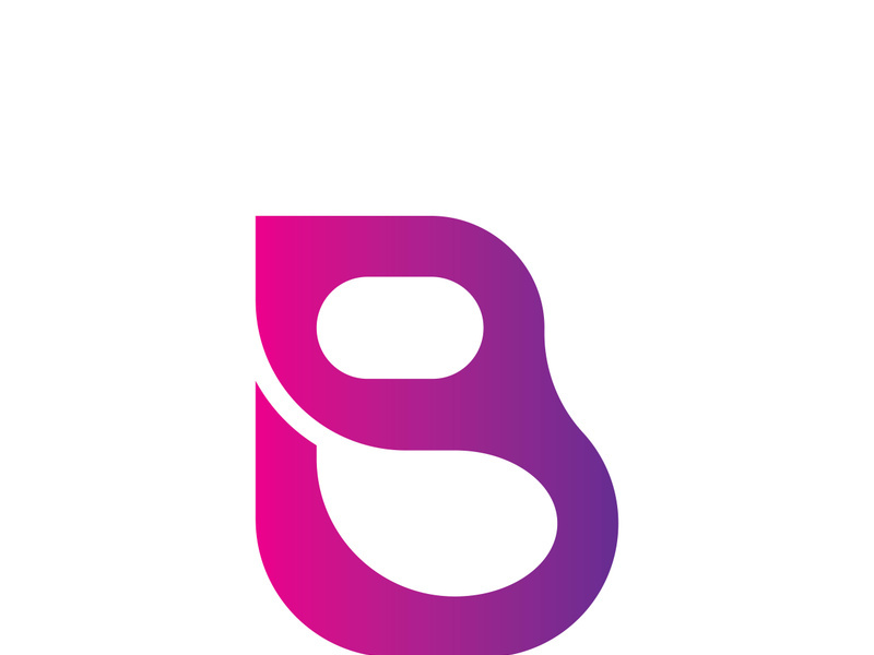 B letter logo template vector illustration