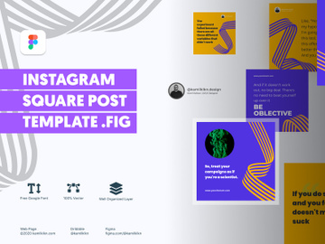 Instagram Square Post Template .FIG preview picture