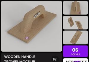 Wooden Handle Trowel Mockup
