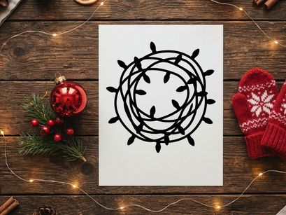 Coiled Christmas Lights String for Holiday Decorations