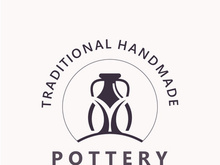 Pottery logo design handmade, creative traditional mug craft concept inspiration nature workshop