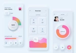 E-commerce shopping & financial quasi-physical APP application UI design kit