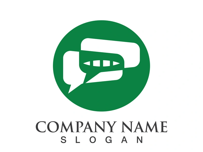 Speech bubble icon logo template vector illustration