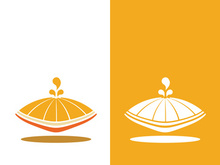 Orange logo design vector icon illustration design