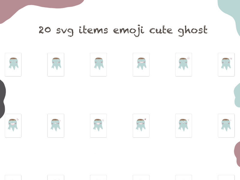 20 svg illustration stamps stickers icons images pictures cute ghost