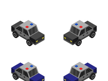 isometric police car preview picture