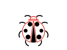 ladybird animal  vector logo symbol icon