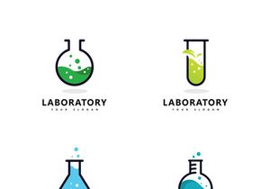 Lab logo science, Laboratory logo icon vector design