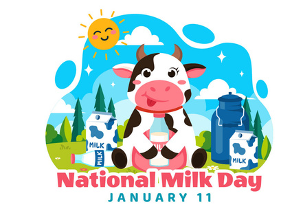 10 National Milk Day Illustration