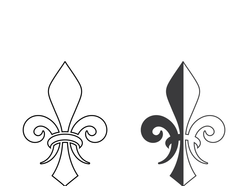 Fleur de lis vector icon design