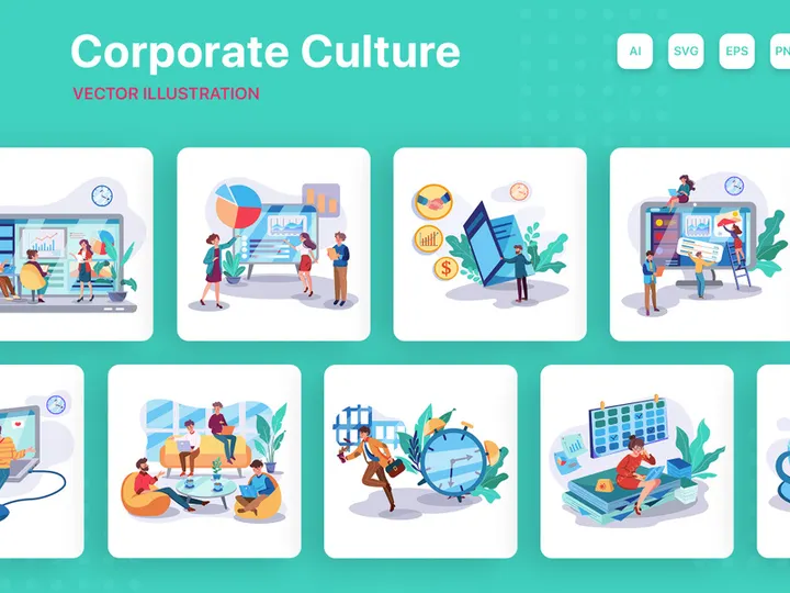 M166_Corporate Culture Illustrations