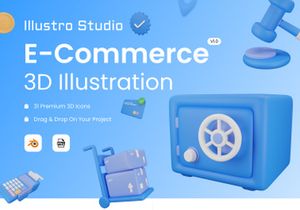 E-Commerce 3D Illustration