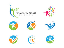 Human character logo sign