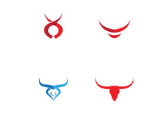 Bull head horn logo design.