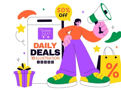10 Daily Deals of The Day Illustration