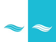 Wave beach vector illustration design logo