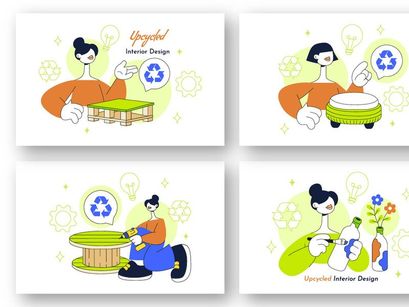 10 Upcycled Interior Design Illustration