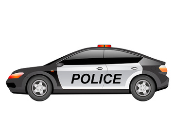 Police patrol car cartoon vector illustration preview picture