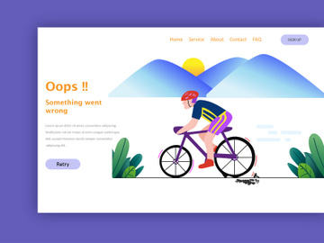Bicycle Error page ( Web & Mobile ) preview picture