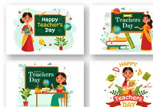 10 Teacher Day in India Illustration