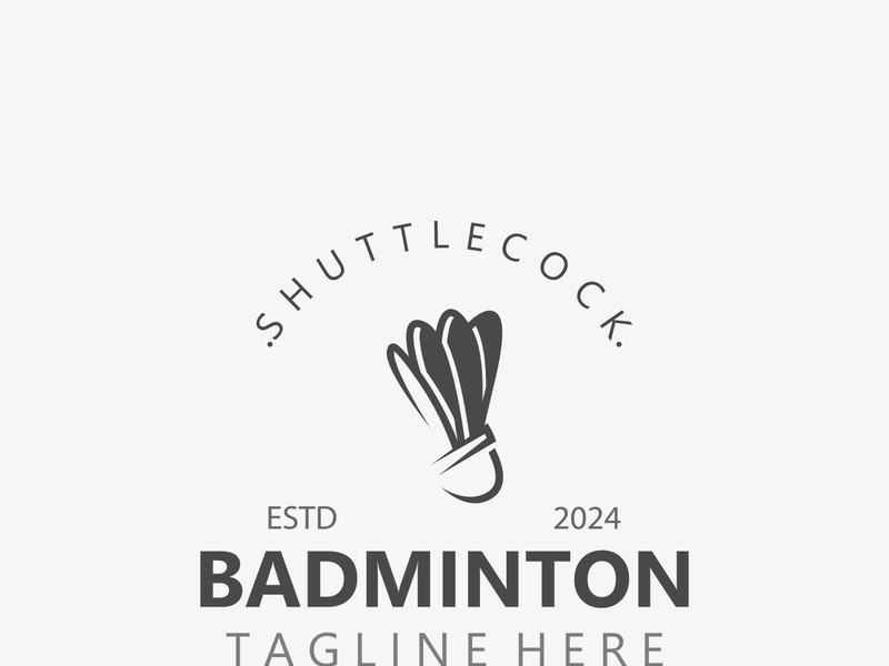 Badminton Shuttlecock logo icon design for Sport Badminton Championship club competition