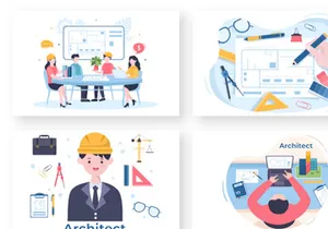 16 Architect or Engineer Illustration