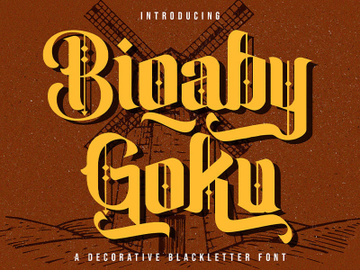 Biqaby Goku - Blackletter Font preview picture