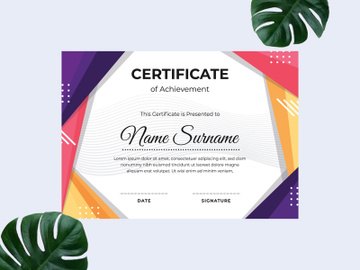 Modern certificate design template preview picture