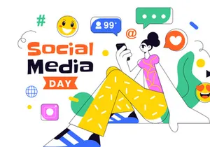 7 Social Media Day Illustration