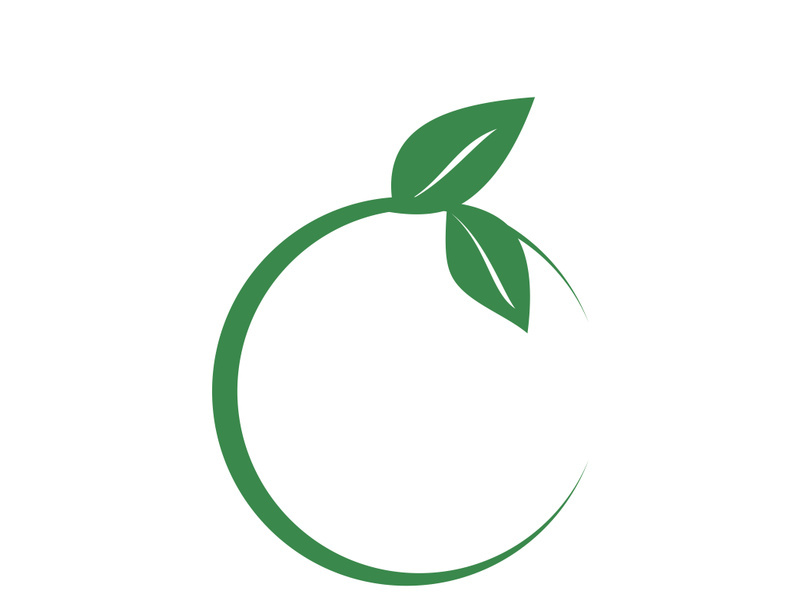 Green leaf logo design vector illustration