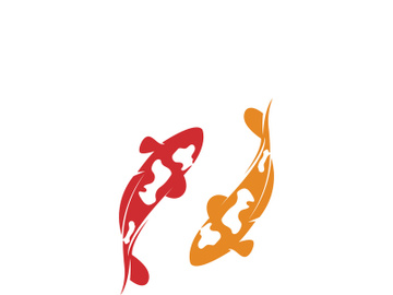 Koi fish logo template. Creative vector symbol preview picture