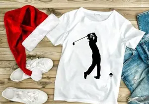Golfer Lephrechaun Silhouette