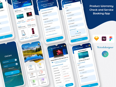 Check Product Warranty and Service Booking Mobile App UI Kit