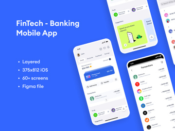 Fintech & Banking Mobile App UI kit preview picture
