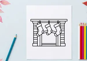 Empty festive dining table with holiday decorations