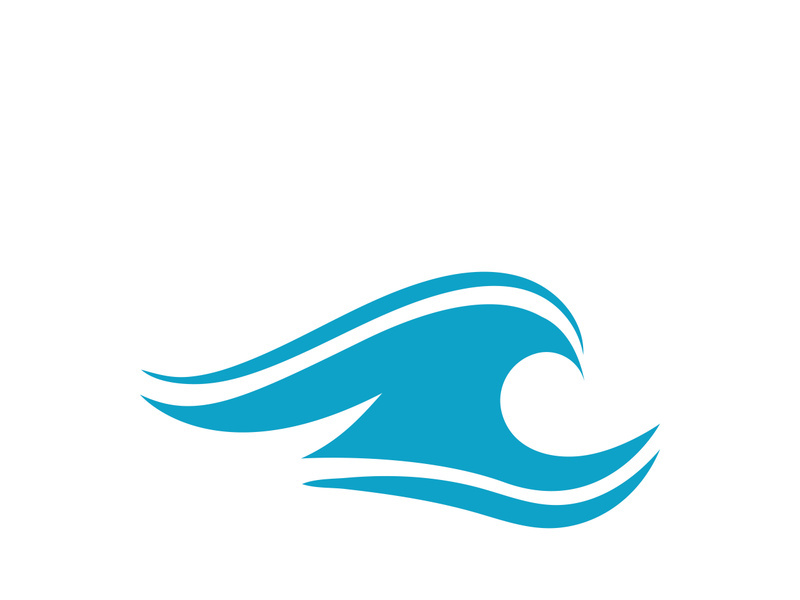 Wave beach vector illustration design logo