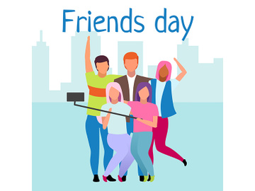 Friends day social media post mockup preview picture